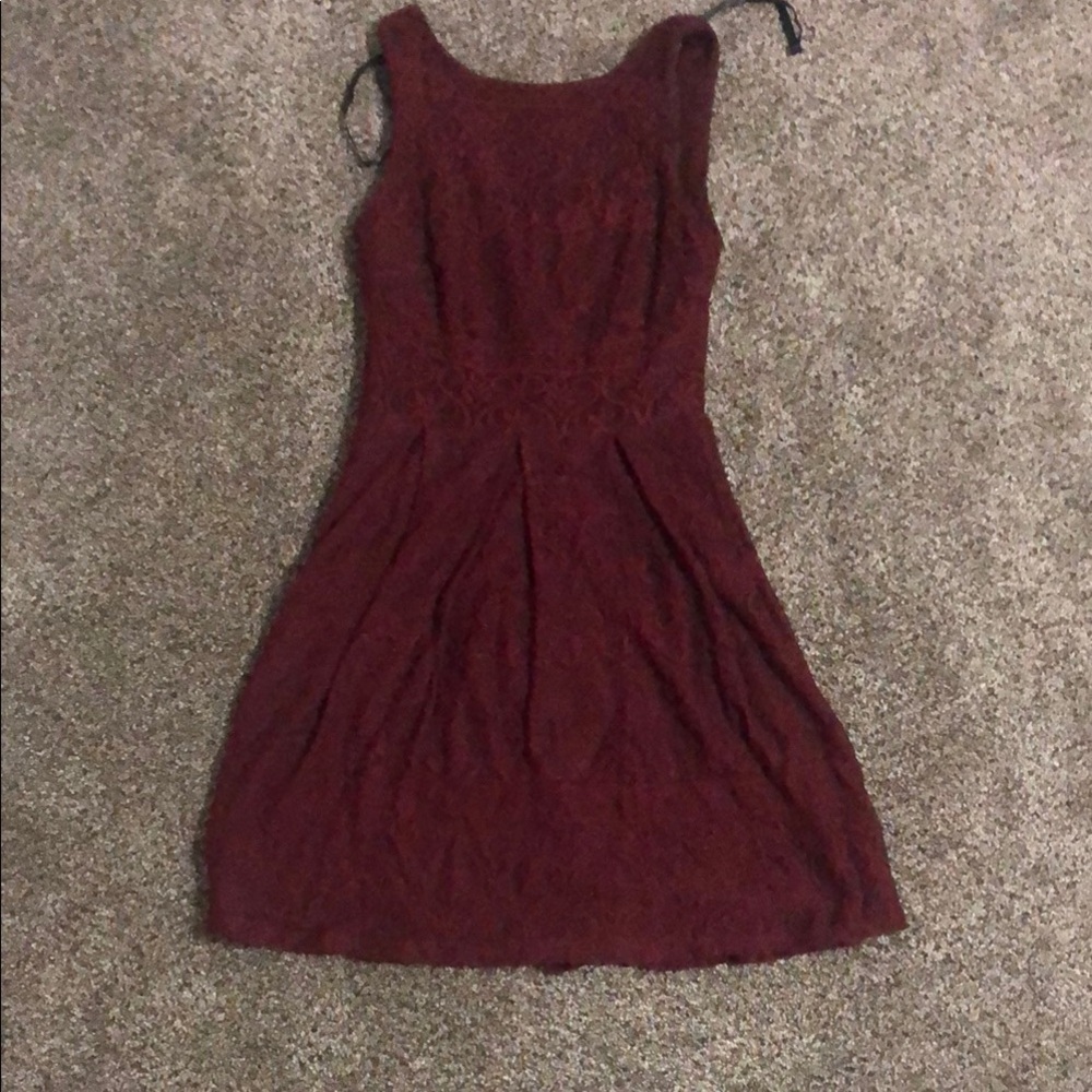 B Darlin Burgundy Mini Dress